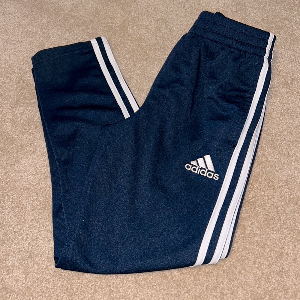 Boys Adidas navy athletic pant